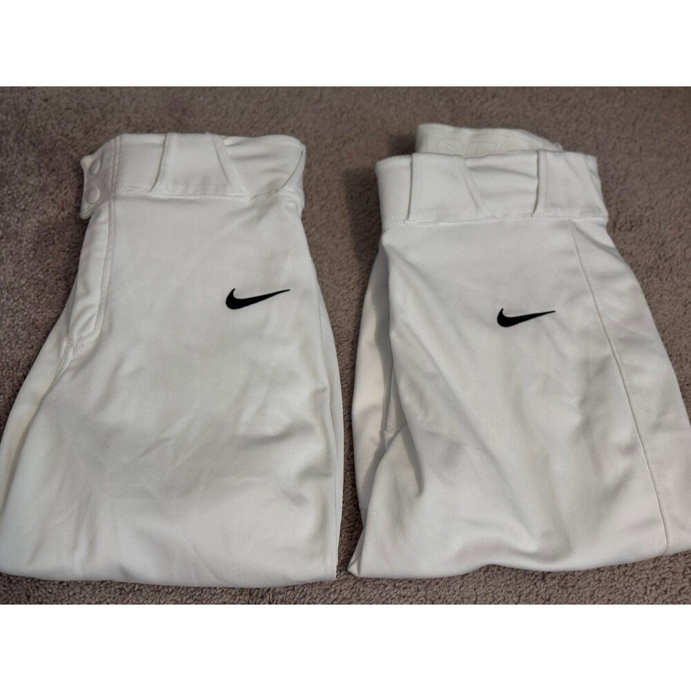 Nike Brand, Men’s White Baseball Pants (2 Pairs), Size Small Sports Clothing